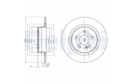 Disque de frein BG4153C Delphi