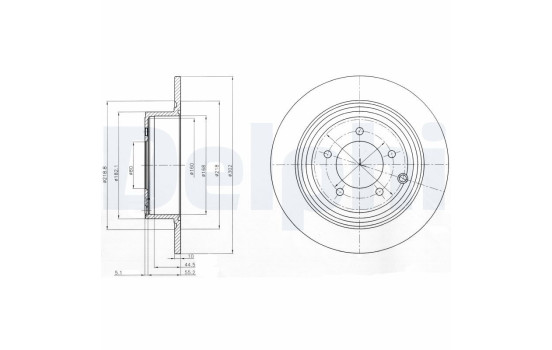 Disque de frein BG4169 Delphi