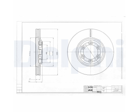 Disque de frein BG4175 Delphi