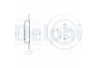 Disque de frein BG4188 Delphi