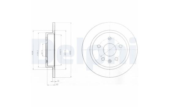 Disque de frein BG4188 Delphi