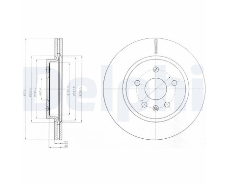 Disque de frein BG4190 Delphi