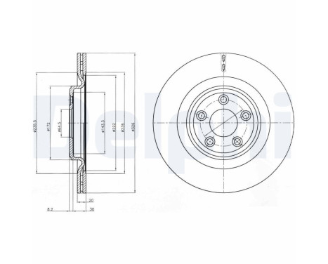 Disque de frein BG4202C Delphi