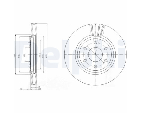 Disque de frein BG4205 Delphi