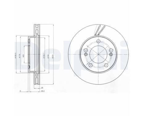 Disque de frein BG4206 Delphi