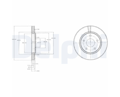 Disque de frein BG4212 Delphi