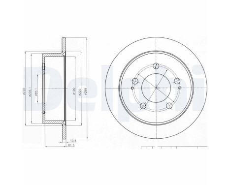 Disque de frein BG4220 Delphi