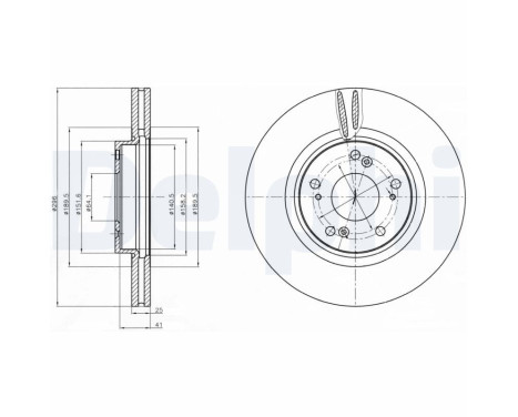 Disque de frein BG4224 Delphi