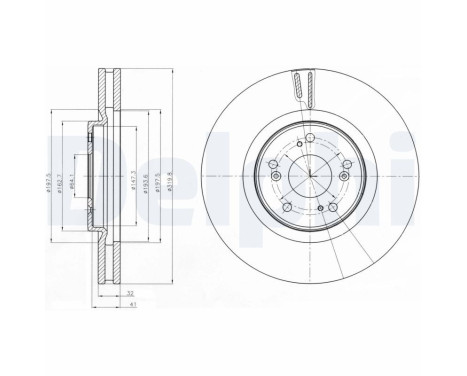 Disque de frein BG4225 Delphi