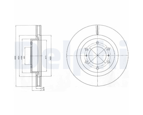 Disque de frein BG4228 Delphi