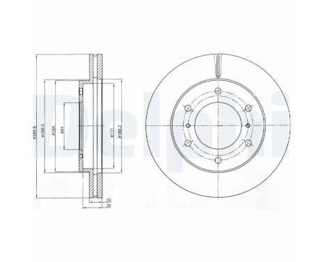 Disque de frein BG4229 Delphi