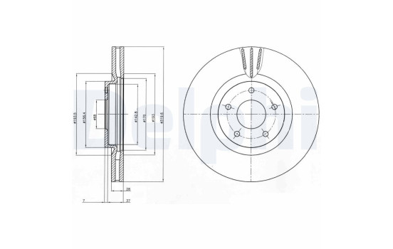 Disque de frein BG4231C Delphi