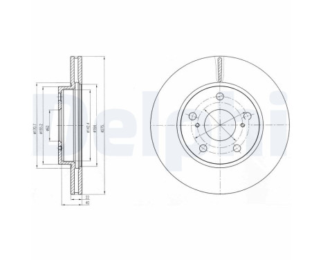 Disque de frein BG4232 Delphi
