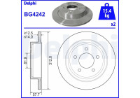 Disque de frein BG4242 Delphi