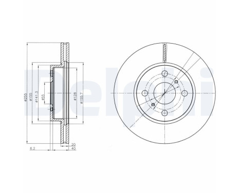 Disque de frein BG4274 Delphi