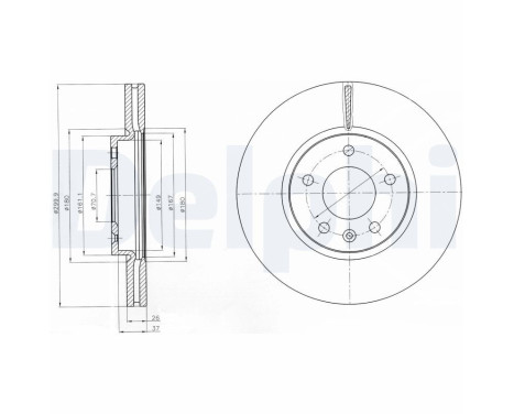 Disque de frein BG4278C Delphi