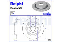 Disque de frein BG4279 Delphi