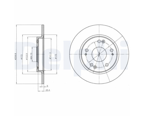 Disque de frein BG4280 Delphi