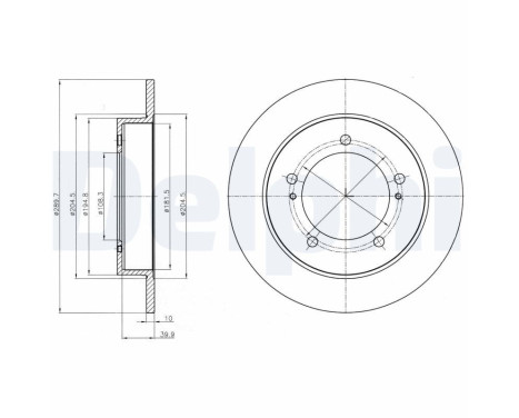 Disque de frein BG4289 Delphi