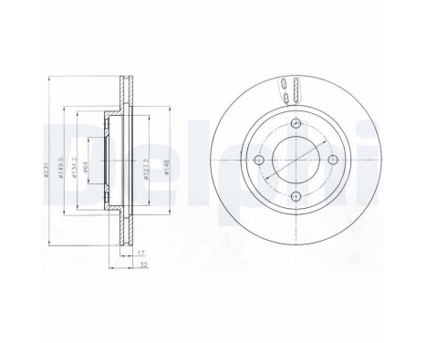 Disque de frein BG4299 Delphi
