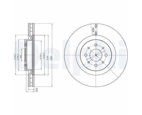 Disque de frein BG4308 Delphi