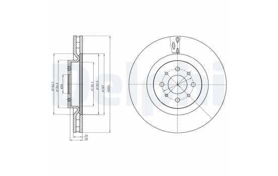 Disque de frein BG4308 Delphi