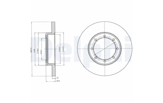 Disque de frein BG4344 Delphi