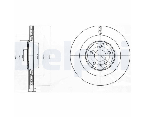 Disque de frein BG4387C Delphi