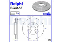 Disque de frein BG4455 Delphi