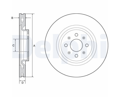 Disque de frein BG4456 Delphi