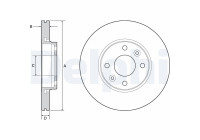 Disque de frein BG4459C Delphi