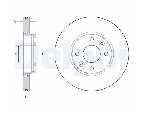 Disque de frein BG4459C Delphi