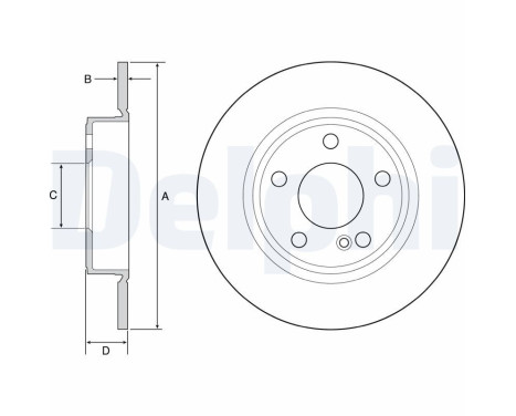 Disque de frein BG4555C Delphi