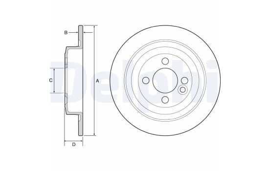 Disque de frein BG4560C Delphi