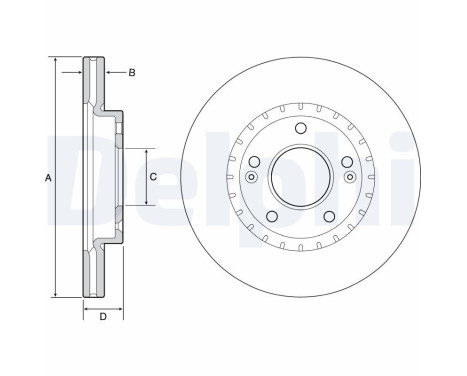 Disque de frein BG4565C Delphi