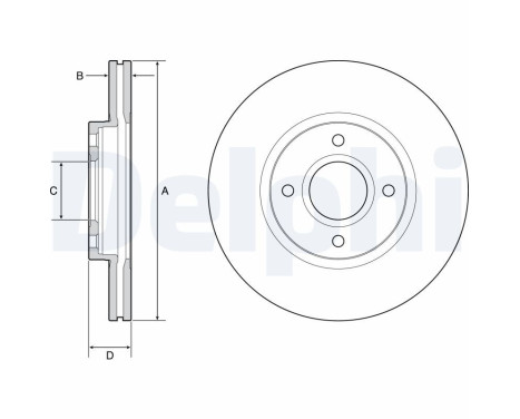 Disque de frein BG4569C Delphi