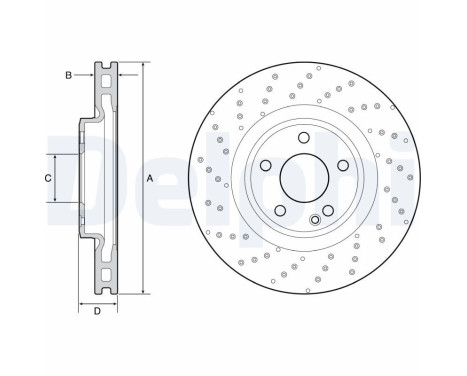 Disque de frein BG4658C Delphi