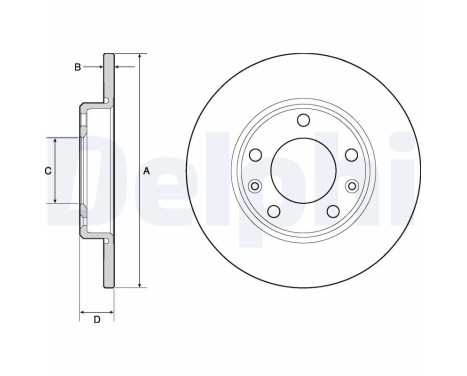 Disque de frein BG4670C Delphi