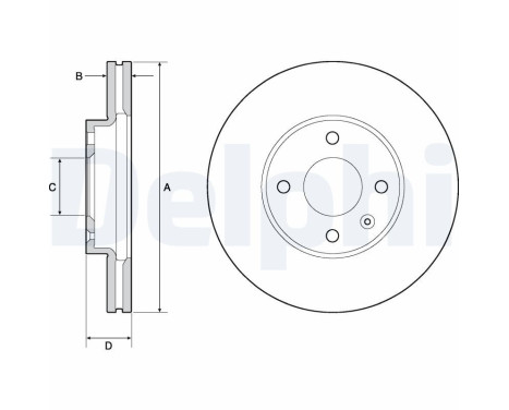 Disque de frein BG4671C Delphi