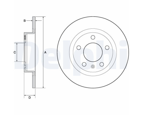 Disque de frein BG4675 Delphi