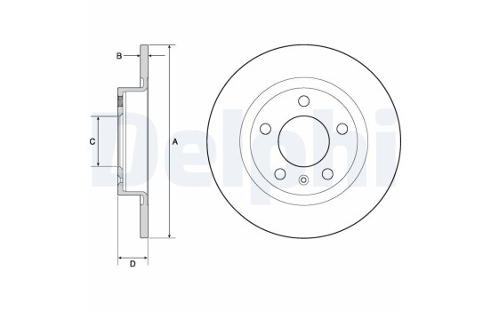 Disque de frein BG4675 Delphi