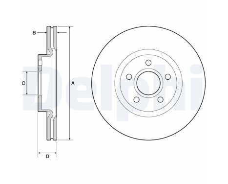 Disque de frein BG4676C Delphi