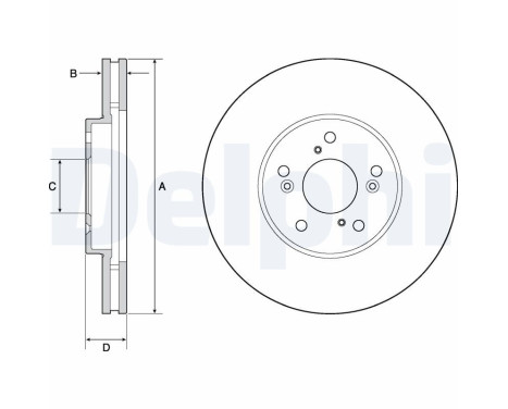 Disque de frein BG4687 Delphi