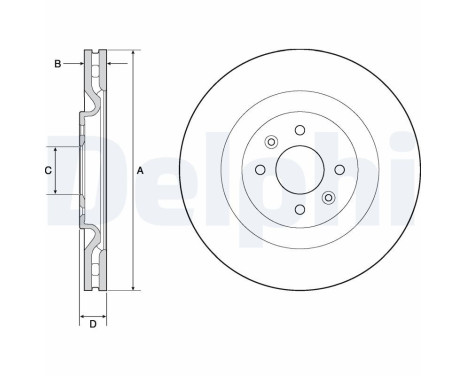 Disque de frein BG4689C Delphi