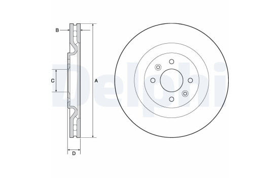 Disque de frein BG4689C Delphi