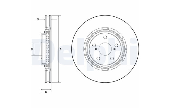 Disque de frein BG4691C Delphi