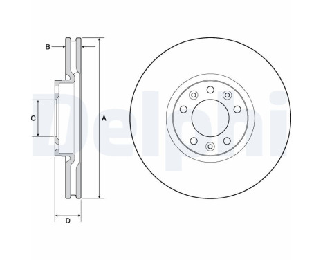 Disque de frein BG4696C Delphi