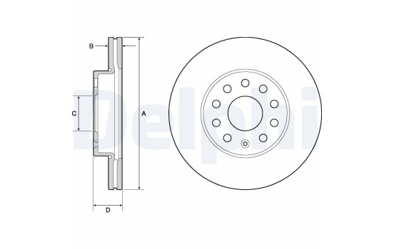 Disque de frein BG4701C Delphi