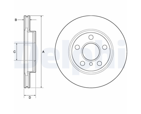 Disque de frein BG4704C Delphi