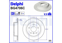 Disque de frein BG4706C Delphi